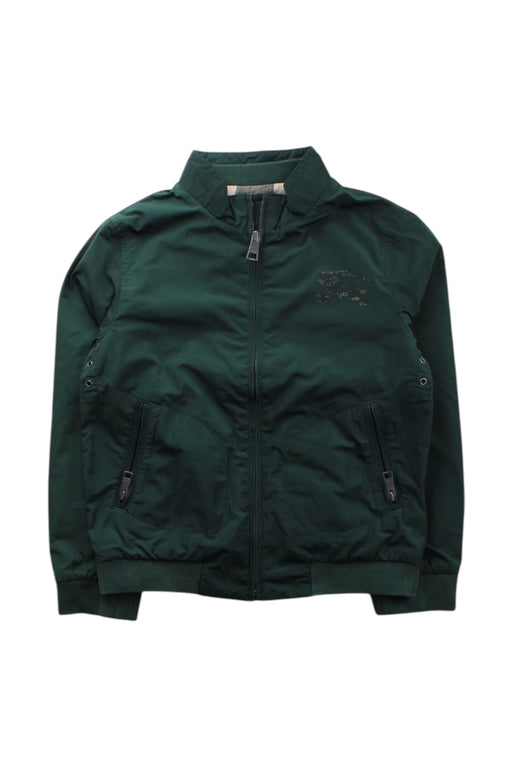 A Green Lightweight Jackets from Burberry in size 6T for boy. (Front View)