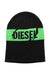 A Black Beanies from Diesel in size O/S for neutral. (Front View)