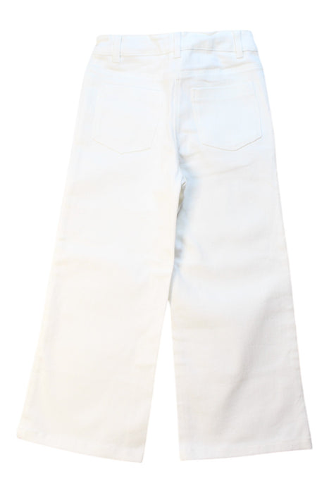 A White Casual Pants from Jacadi in size 4T for girl. (Back View)