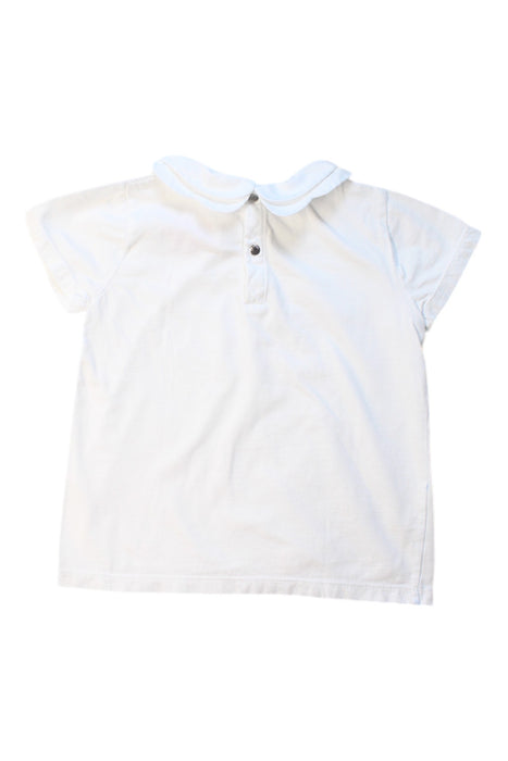 A White Short Sleeve Tops from Jacadi in size 6T for girl. (Back View)