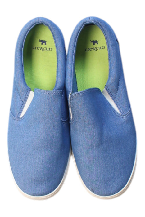 A Blue Slip Ons from Crewcuts in size 12Y for neutral. (Back View)