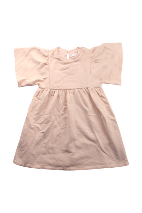 A Pink Long Sleeve Dresses from Chloe in size 6T for girl. (Front View)