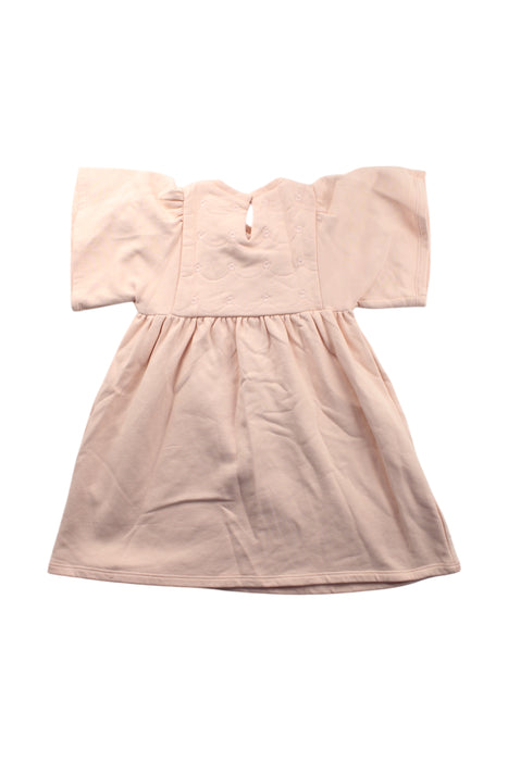 A Pink Long Sleeve Dresses from Chloe in size 6T for girl. (Back View)