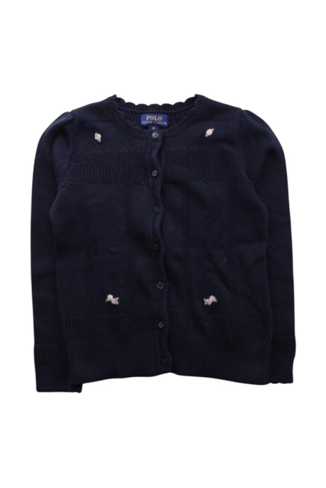 A Navy Cardigans from Polo Ralph Lauren in size 6T for girl. (Front View)