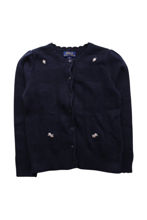 A Navy Cardigans from Polo Ralph Lauren in size 6T for girl. (Front View)