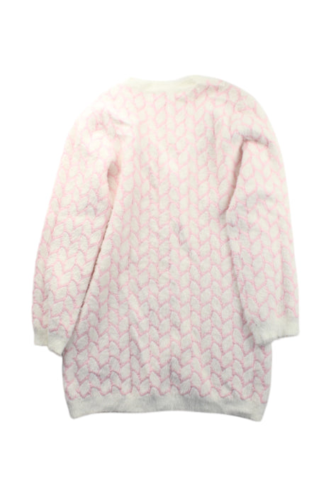 A Pink Cardigans from Momonittu in size 10Y for girl. (Back View)
