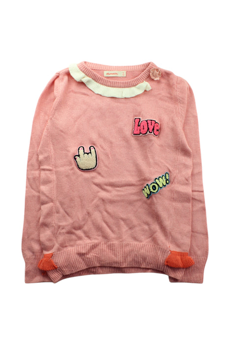 A Pink Long Sleeve Tops from Momonittu in size 10Y for girl. (Front View)