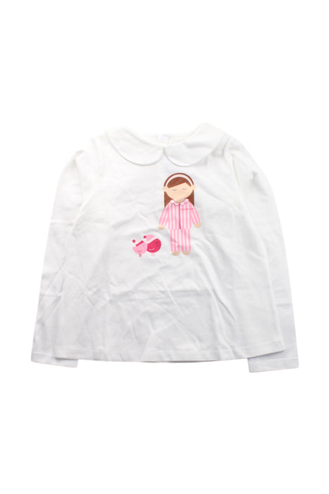 A White Long Sleeve Tops from Jacadi in size 8Y for girl. (Front View)