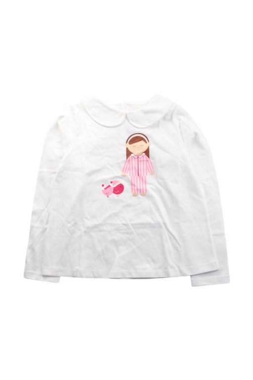 A White Long Sleeve Tops from Jacadi in size 8Y for girl. (Front View)