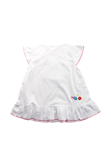 A White Short Sleeve Dresses from Miki House in size 5T for girl. (Back View)