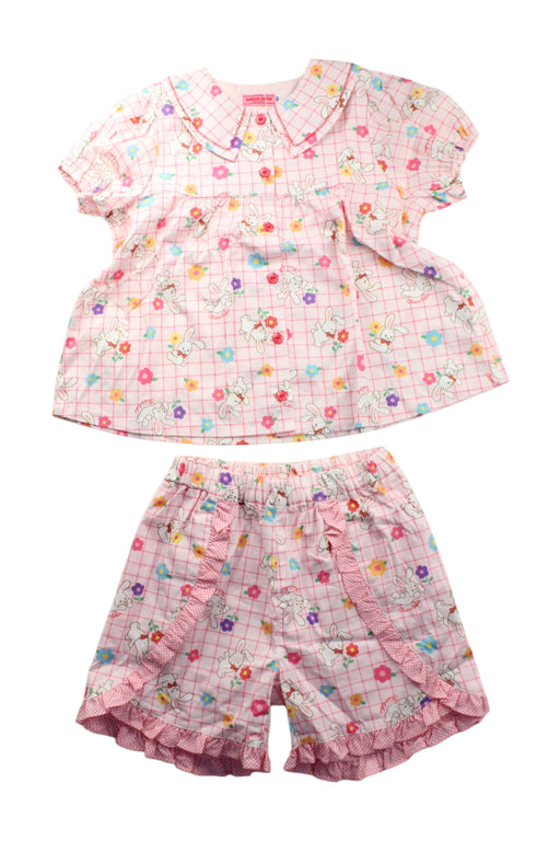 A Multicolour Shorts Sets from Miki House in size 7Y for girl. (Front View)
