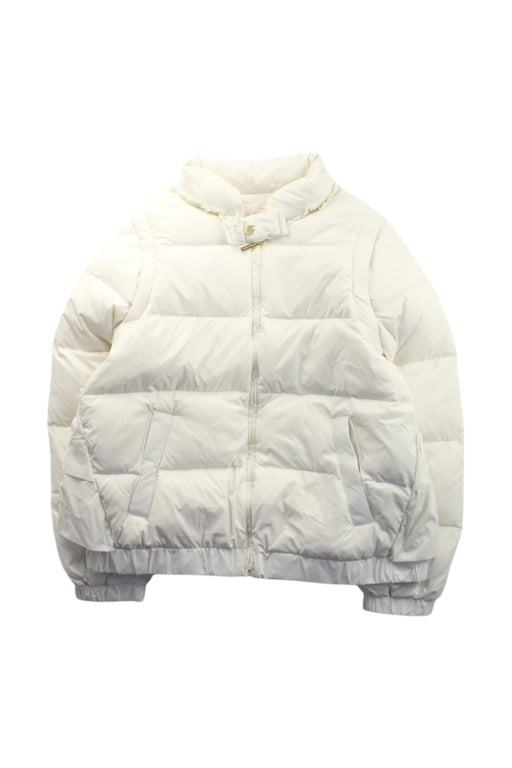 A White Puffer/Quilted Coats & Outerwear from Nicholas & Bears in size 10Y for neutral. (Front View)