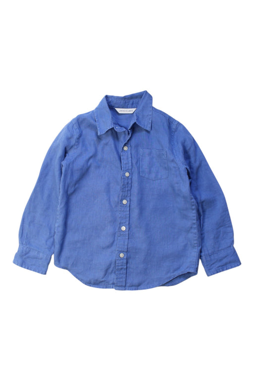 A Blue Long Sleeve Shirts from Janie & Jack in size 4T for boy. (Front View)