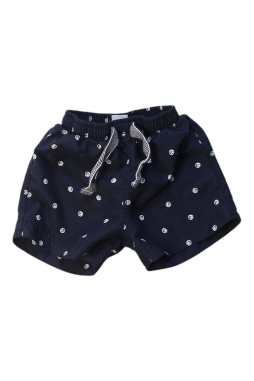 A Navy Shorts from Petit Bateau in size 12-18M for boy. (Front View)