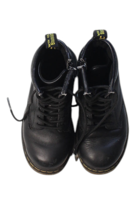 A Black Casual Boots from Dr. Martens in size 4T for boy. (Back View)