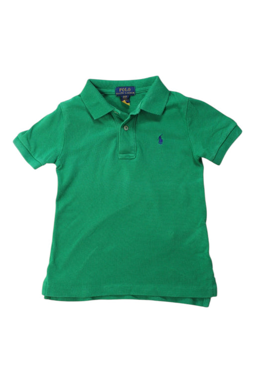 A Green Short Sleeve Polos from Ralph Lauren in size 2T for boy. (Front View)