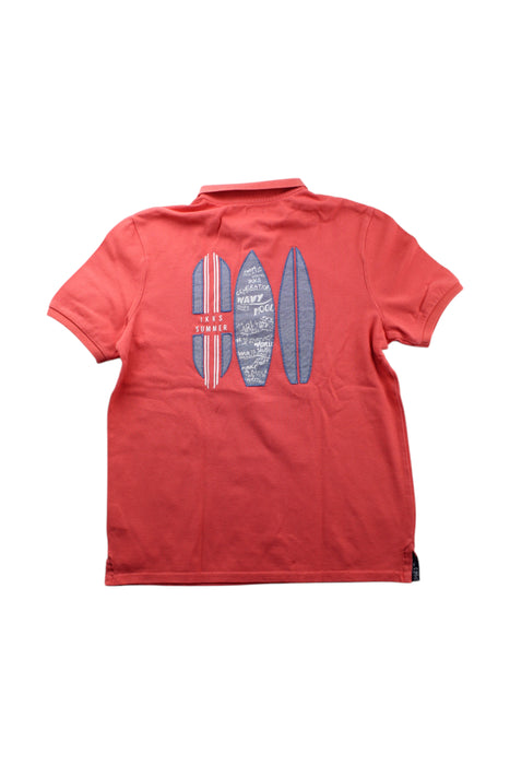 A Red Short Sleeve Polos from IKKS in size 12Y for boy. (Back View)
