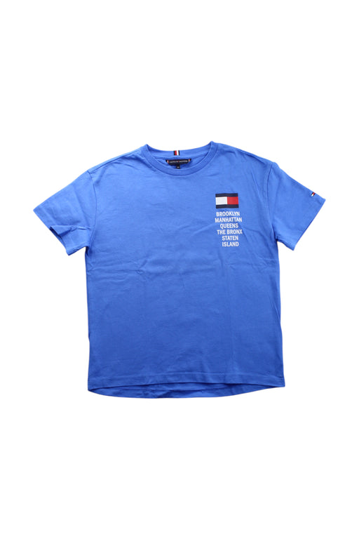 A Blue Short Sleeve T Shirts from Tommy Hilfiger in size 12Y for boy. (Front View)