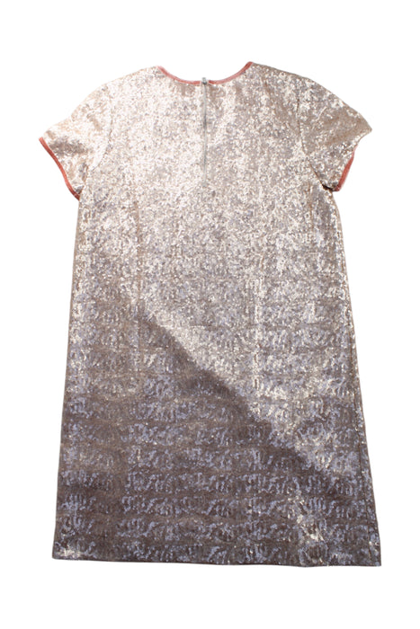 A Silver Short Sleeve Dresses from Bonpoint in size 14Y for girl. (Back View)