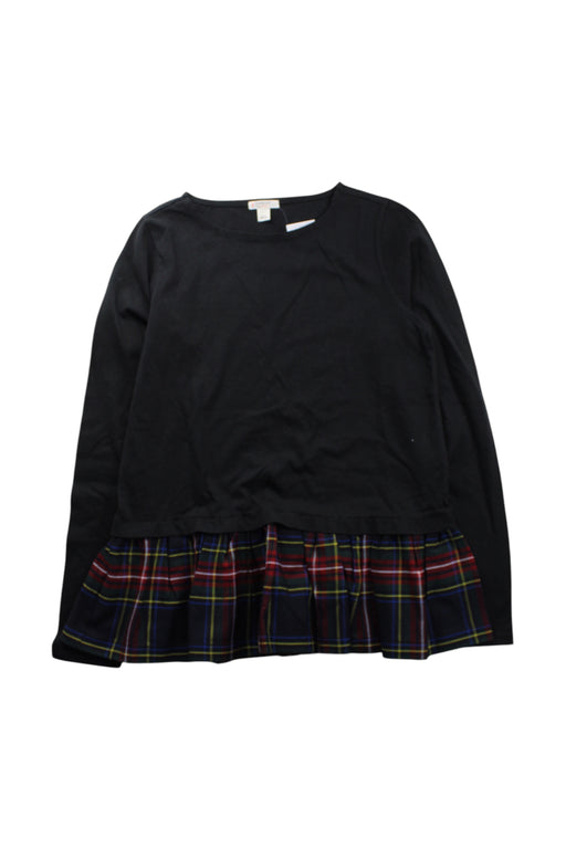 A Black Long Sleeve Tops from Crewcuts in size 12Y for girl. (Front View)