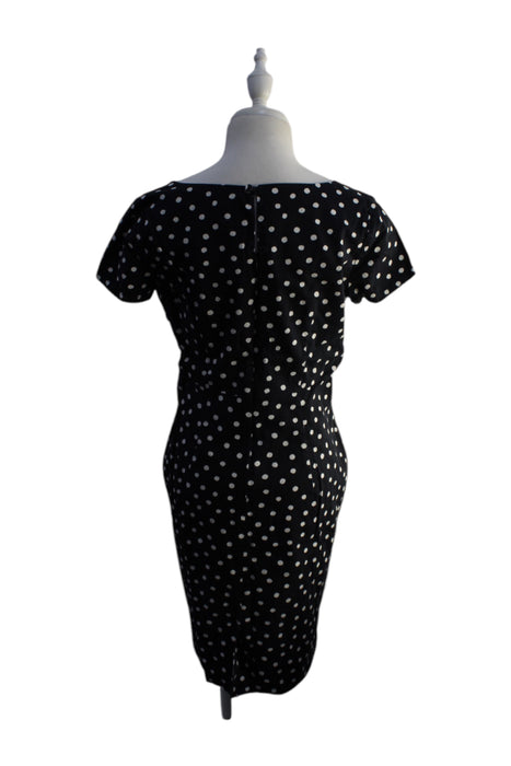 A Black Short Sleeve Dresses from Seraphine in size Maternity-M for maternity. (Back View)