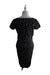 A Black Short Sleeve Dresses from Seraphine in size Maternity-M for maternity. (Back View)