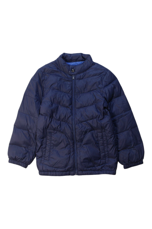 A Navy Puffer/Quilted Jackets from Kingkow in size 4T for neutral. (Front View)