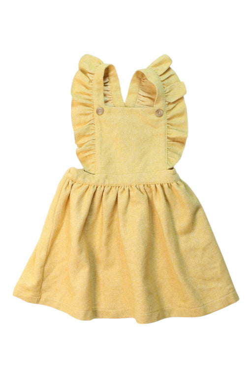 A Yellow Overall Dresses from Confiture in size 3T for girl. (Front View)