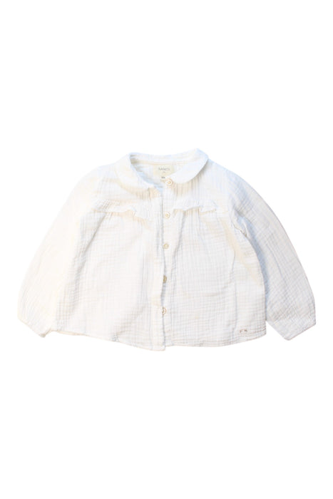 A White Long Sleeve Shirts from Nanos in size 2T for girl. (Front View)