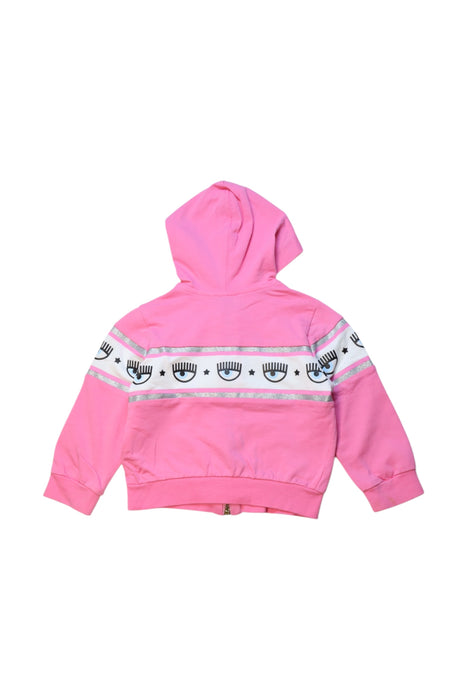 A Pink Zippered Sweatshirts from Chiara Ferragni in size 6-12M for girl. (Back View)