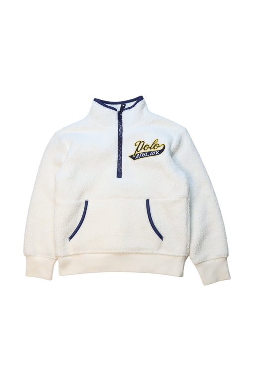 A White Zippered Sweatshirts from Polo Ralph Lauren in size 5T for neutral. (Front View)