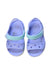 A Blue Sandals from Crocs in size 12-18M for neutral. (Front View)