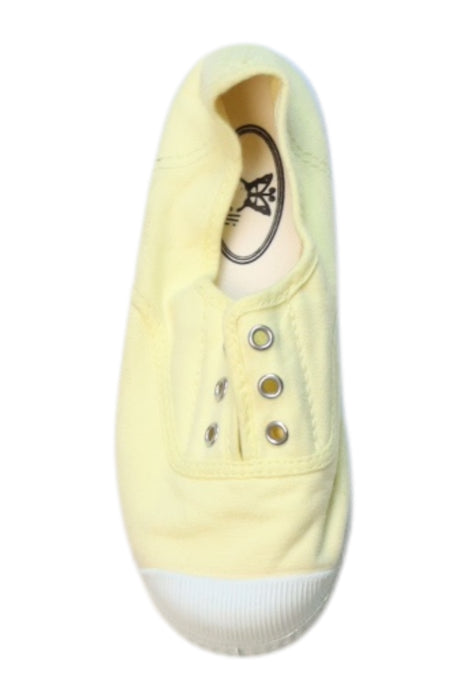 A Yellow Slip Ons from Papouelli in size 6T for neutral. (Back View)