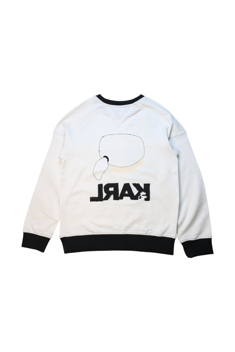 A White Crewneck Sweatshirts from Karl Lagerfeld in size 10Y for neutral. (Back View)