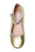 A Gold Flats from Jacadi in size 6T for girl. (Back View)
