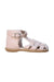 A Pink Sandals from Jacadi in size 12-18M for girl. (Back View)