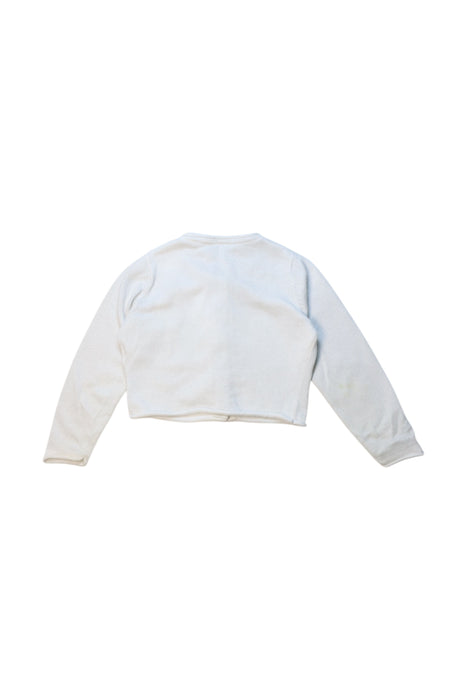 A White Cardigans from Petit Bateau in size 3T for girl. (Back View)