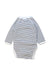 A White Long Sleeve Bodysuits from Jacadi in size 0-3M for neutral. (Front View)