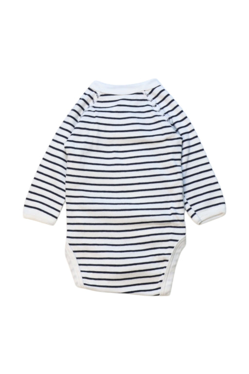 A White Long Sleeve Bodysuits from Jacadi in size 0-3M for neutral. (Front View)