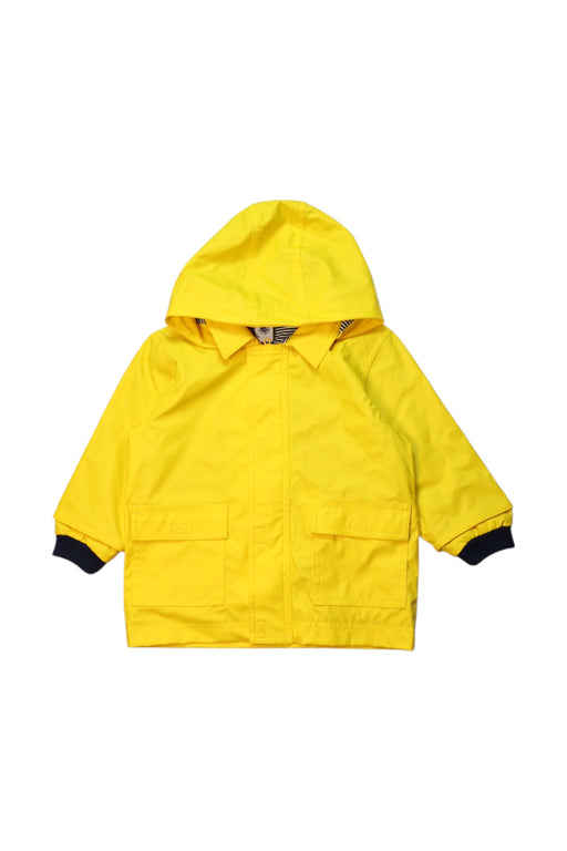 A Yellow Rain Jackets from Petit Bateau in size 12-18M for neutral. (Front View)