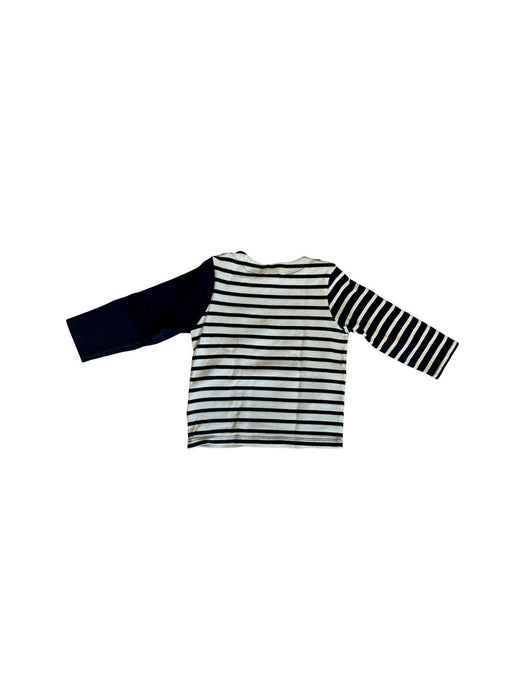 A Black Long Sleeve T Shirts from Petit Bateau in size 3T for boy. (Back View)
