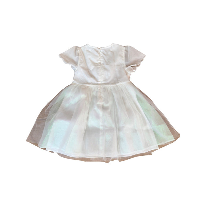 A White Short Sleeve Dresses from Balabala in size 3T for girl. (Back View)
