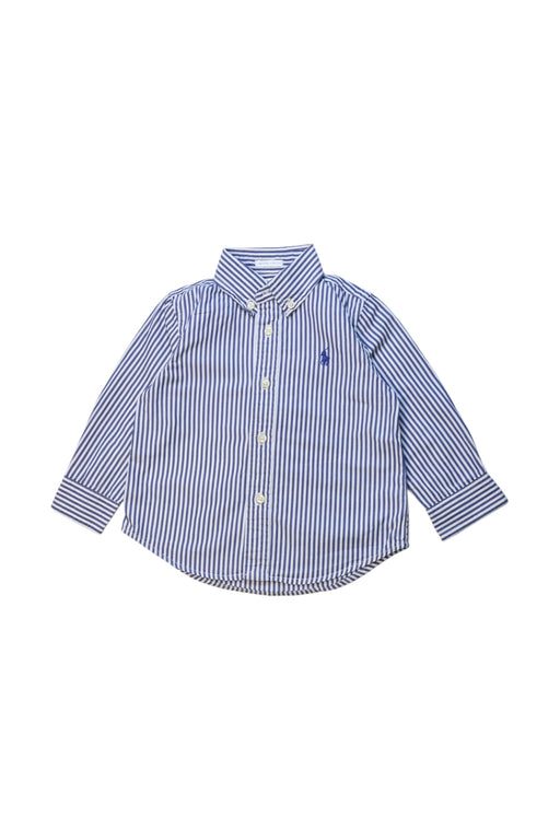 A Blue Long Sleeve Shirts from Ralph Lauren in size 12-18M for boy. (Front View)