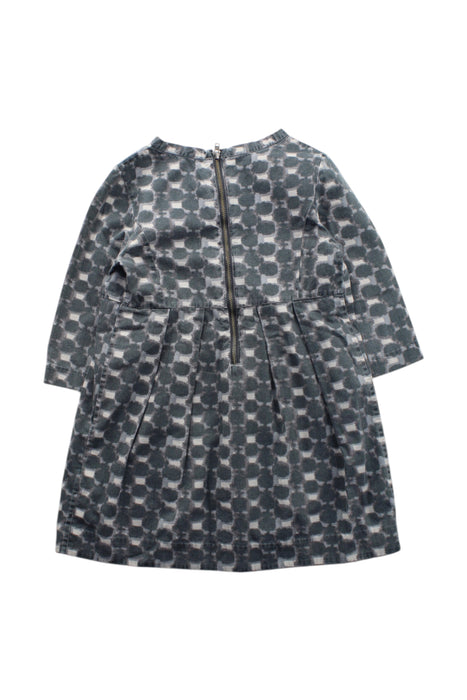 A Grey Long Sleeve Dresses from Bonpoint in size 6T for girl. (Back View)