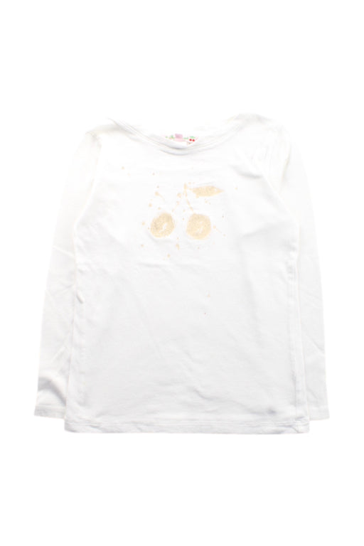 A White Long Sleeve Tops from Bonpoint in size 6T for girl. (Front View)