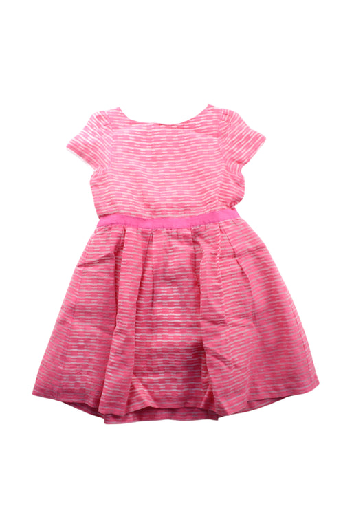 A Pink Short Sleeve Dresses from Jacadi in size 6T for girl. (Front View)