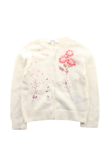 A Ivory Cardigans from Bonpoint in size 4T for girl. (Front View)