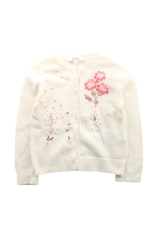 A Ivory Cardigans from Bonpoint in size 4T for girl. (Front View)