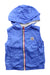 A Blue Outerwear Vests from Moncler in size 4T for neutral. (Front View)