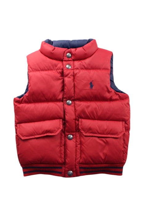 A Red Outerwear Vests from Ralph Lauren in size 2T for boy. (Front View)
